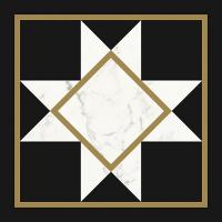 Декор Victorian Marble 45 Blck-Wht Gls 7R (K1222MK0L0) 20x20 от Villeroy & Boch (Германия)