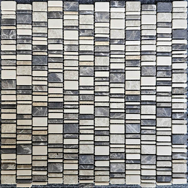 Мозаика PIX 319 Cream Nova Dark/Light Emperador Мат. (чип произвольный) 31x30.7x6 от Pixmosaic (Китай)