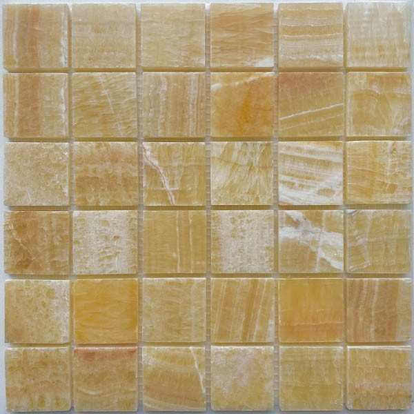 Мозаика PIX307 из оникса Honey onyx (48x48) 30.5x30.5x8 от Pixmosaic (Китай)