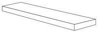 Угловая ступень CROSSROAD WOOD ANG.TOP DX WHITE RET правая 32x120x4.5 от ABK Ceramiche (Италия)