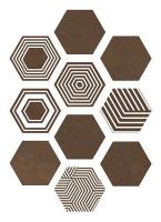 Керамогранит PIER17 Hexa Copper (10 вариаций рис.) 23.2x26.7 от ITT Ceramic (Испания)