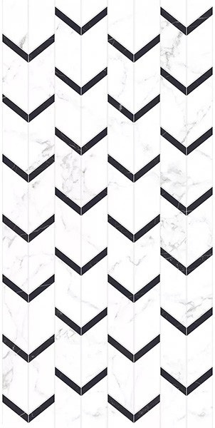Керамогранит Marshy White Decore 2 Glossy 60x120 от Art Ceramic (Индия)