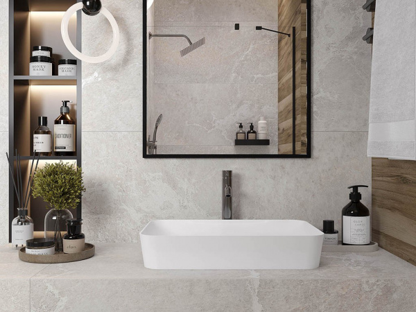 Керамогранит Blaze Silver светло-серый Сатинированный Карвинг 60 60x60 от Laparet