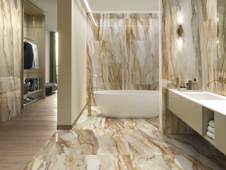 Керамогранит Marbles 21 Onice Nacar Pol Rect 60x120 от APE Ceramica (Испания)