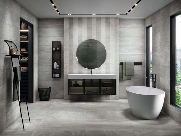 Настенная плитка 9542 Sakai Taupe Relieve Kirmura 30x90 от Porcelanite Dos (Испания)