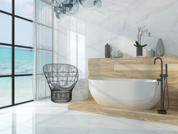 Керамогранит ROYAL CARRARA polished 60x120 от AGL Tiles (Индия)