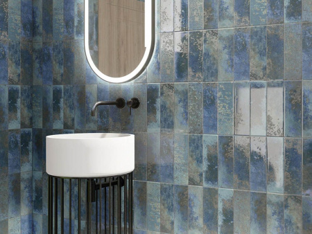 Настенная плитка Rev.Escama blu 10x30 от Mainzu (Испания)