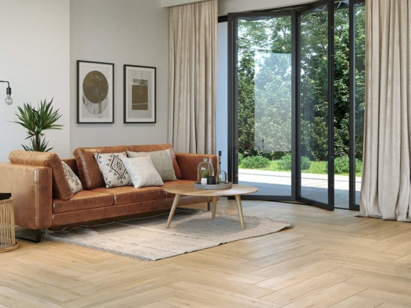 Керамогранит Classic Oak светло-бежевый рельеф ректификат (16847) 21.8x89.8 от Mei (Германия)