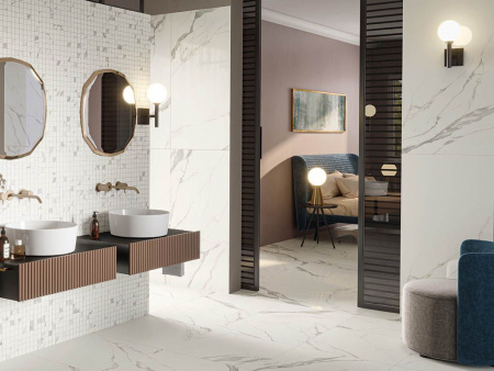 Керамогранит MAJESTIC PURE MAGNIFICENT CALACATTA N/R (03899A) 60x120 от Piemme Ceramiche (Valentino) (Италия)