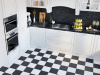 Мозаика Hex Supreme Marquina (на сетке) 30.7x31.7 от Vidrepur (Испания)