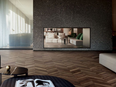 Керамогранит FLEUR DE BOIS BRUN N/R (03817) 22.5x90 от Piemme Ceramiche (Valentino) (Италия)