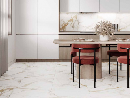 Керамогранит Calacatta Superior белый Полированный 60 60x60 от Ceradim (Индия)