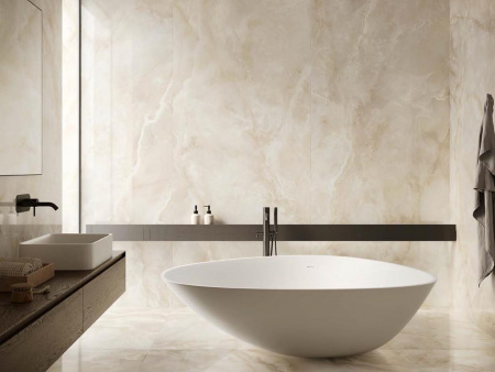 Керамогранит MAJESTIC ONYX CRYSTAL BEIGE LEV/RET (05449) 60x120 от Piemme Ceramiche (Valentino) (Италия)