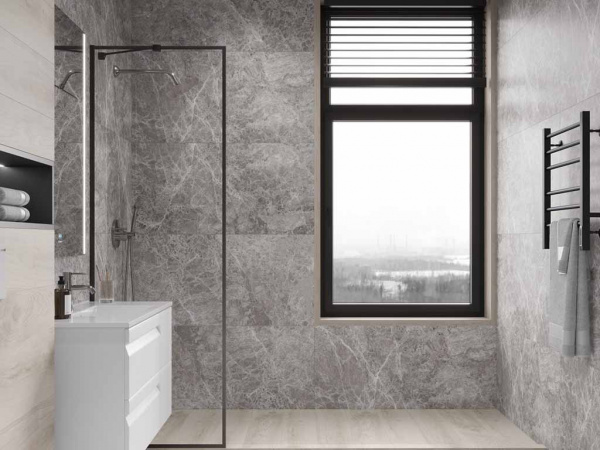Керамогранит Mramor Story Grey серый Полированный 60 60x60 от Ceradim (Индия)
