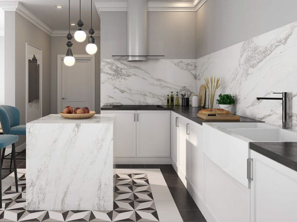 Керамогранит MARBLES CR.NIRO White полированный 60x120 от Pamesa (Испания)
