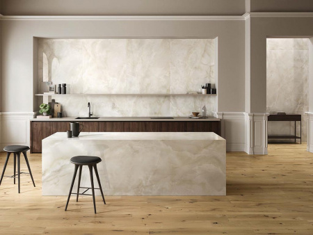 Керамогранит MAJESTIC ONYX CRYSTAL BEIGE LEV/RET (05449) 60x120 от Piemme Ceramiche (Valentino) (Италия)