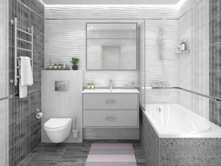 Настенная плитка Concrete серый рельеф 30x60 от Laparet