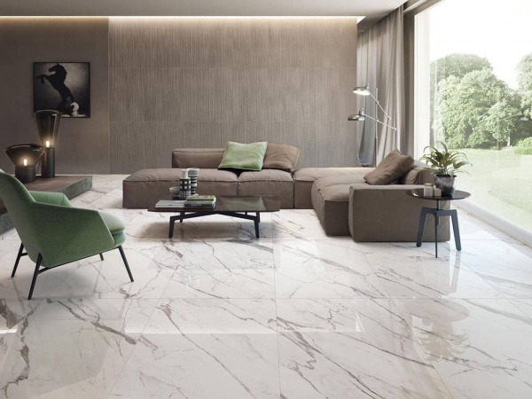 Керамогранит PURITY OF MARBELE XL STATUARIO SILK (STSK) 120x278x6 от Supergres Ceramiche (Италия)