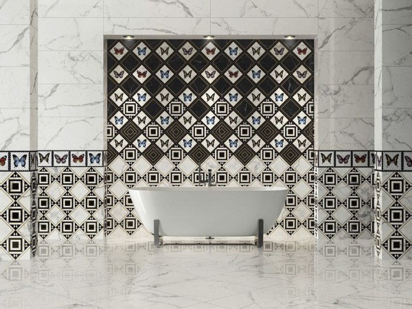 Декор Victorian Marble Blck-Gld Btfprf Gls 7R (K1222MK9E0) 20x20 от Villeroy & Boch (Германия)