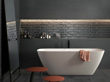 Настенная плитка CROSSROAD BRICK COAL 7.5x30 от ABK Ceramiche (Италия)