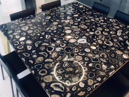 Керамогранит Agate Black Polished (6 мм) (MN778CP261206) 120x260 от Moreroom (Китай)