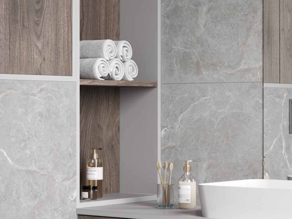 Керамогранит Stone Cool Grey серый Полированный 60 60x60 от Ceradim (Индия)