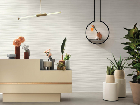 Настенная плитка 3D WALL PLASTER Barcode White (AHQY) 50x120 от Atlas Concorde (Италия)