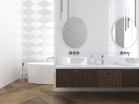 Декор Matrix White 01 (D0429Y29601) 25x60 от Creto (Россия)