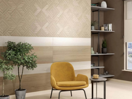 Настенная плитка Ламбро 14032R бежевый обрезной 40x120 от Kerama Marazzi (Россия)