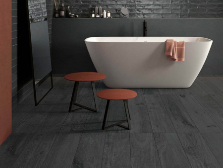 Угловая ступень CROSSROAD WOOD ANG.TOP DX WHITE RET правая 32x120x4.5 от ABK Ceramiche (Италия)