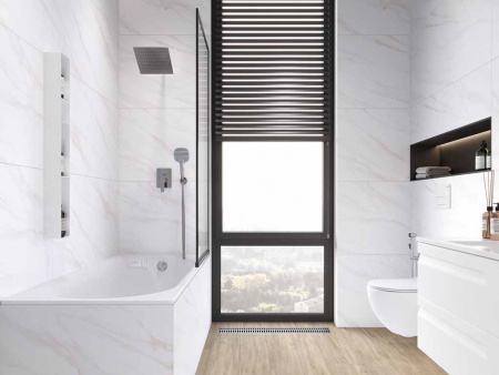 Керамогранит Calacatta Clarity Gold белый Полированный 60 60x60 от Ceradim (Индия)