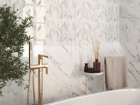 Настенная плитка Calacatta Grey Struttura Linea 24.2x70 от Eletto Ceramica (Россия)