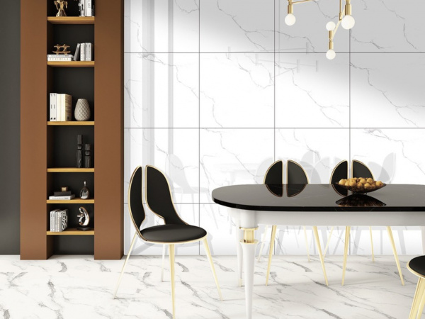 Керамогранит Sisam White Glossy 60x60 от Velsaa (Индия)