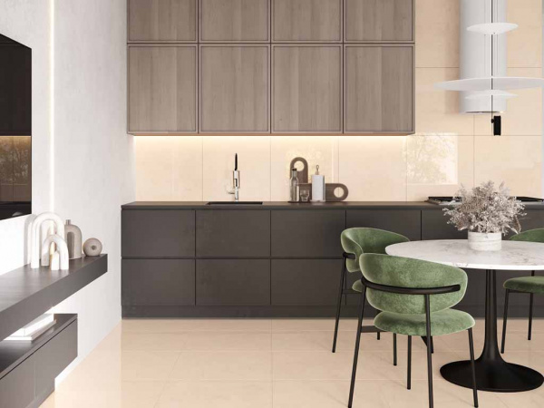Керамогранит Mramor Fancy Cream бежевый Полированный 60x120 от Ceradim (Индия)