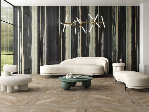 Керамогранит BOSCO BLACK PUL. (6mm) (полированная) 120x260 от TAU Ceramica (Испания)