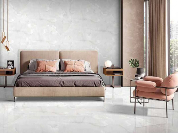 Керамогранит PRAGA ONYX WHITE GLOSSY 80x160x0.9 от Gravita (Индия)