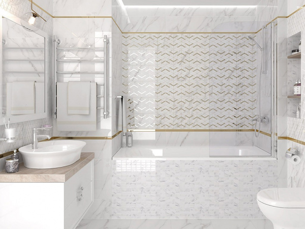 Декор Camelot Wing белый 20x60 от Laparet