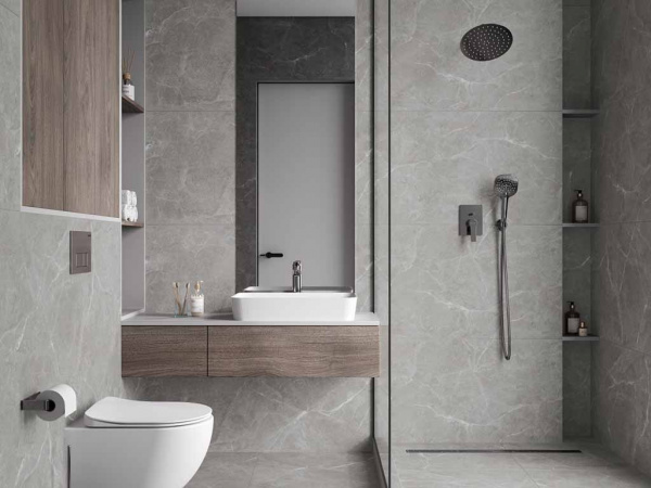 Керамогранит Stone Cool Grey серый Полированный 60 60x60 от Ceradim (Индия)