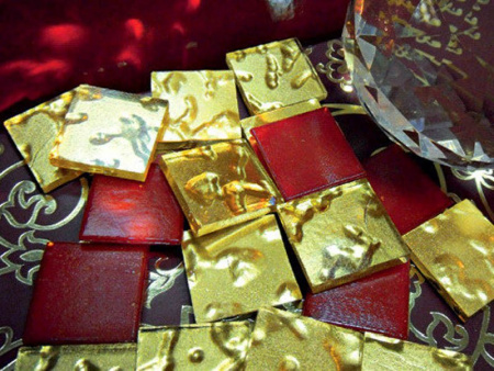 Мозаика Gold 20.OGL желтое напольное гладкое 2x2 от Irida (Китай)