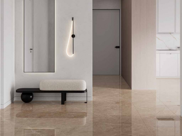 Керамогранит Mramor Chic Beige бежевый Полированный 60x120 от Ceradim (Индия)