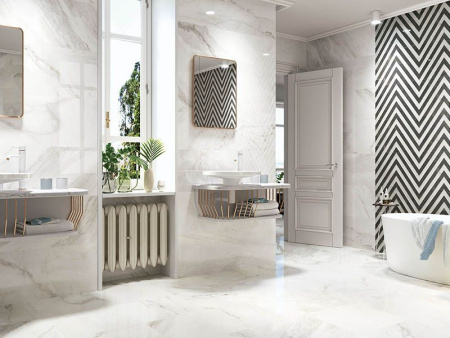 Настенная плитка 1212 Blanco Relieve Rectificado 40x120 от Porcelanite Dos (Испания)