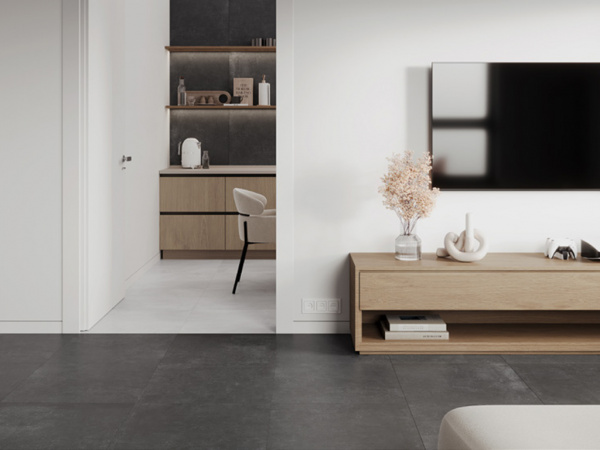 Керамогранит Cement Strength Graphite темно-серый Матовый 60x120 от Ceradim (Индия)