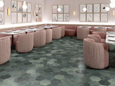 Керамогранит Saona Azul Hex (16 вариантов дизайна) 23x27 от Durstone (Испания)