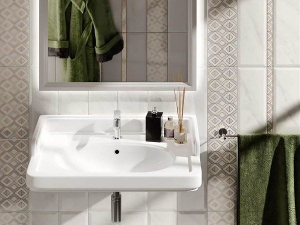Настенная плитка Сибелес белый (15135) 15x40 от Kerama Marazzi (Россия)