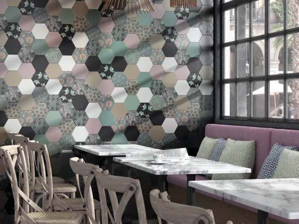 Керамогранит GOOD VIBES MIX DECO. (HEX.) (CV75930) 15x15 от Cevica (Испания)