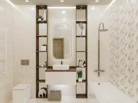 Настенная плитка Malwiya Grey Struttura 24.2x70 от Eletto Ceramica (Россия)