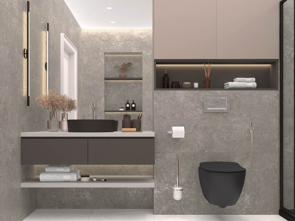 Керамогранит Capri Gris серый Сатинированный Карвинг 60x120 от Laparet