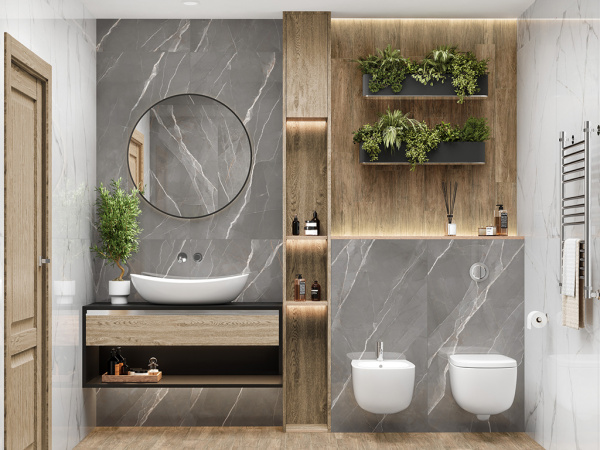 Керамогранит Essential Marron полированный (60120ESE21P) 60x120 от New Trend (Россия)