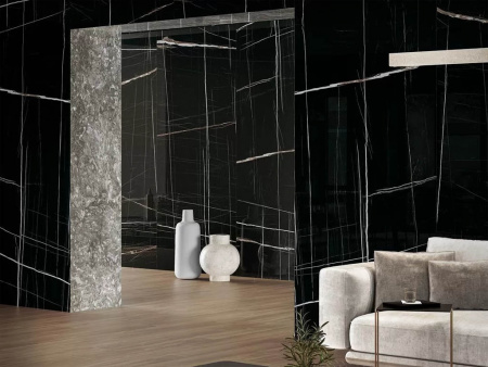 Керамогранит Marble SL Сахара Блэк лаппатированный (SG072902R6) 119.5x320x6 от Kerama Marazzi (Россия)