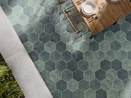 Керамогранит Saona Azul Hex (16 вариантов дизайна) 23x27 от Durstone (Испания)